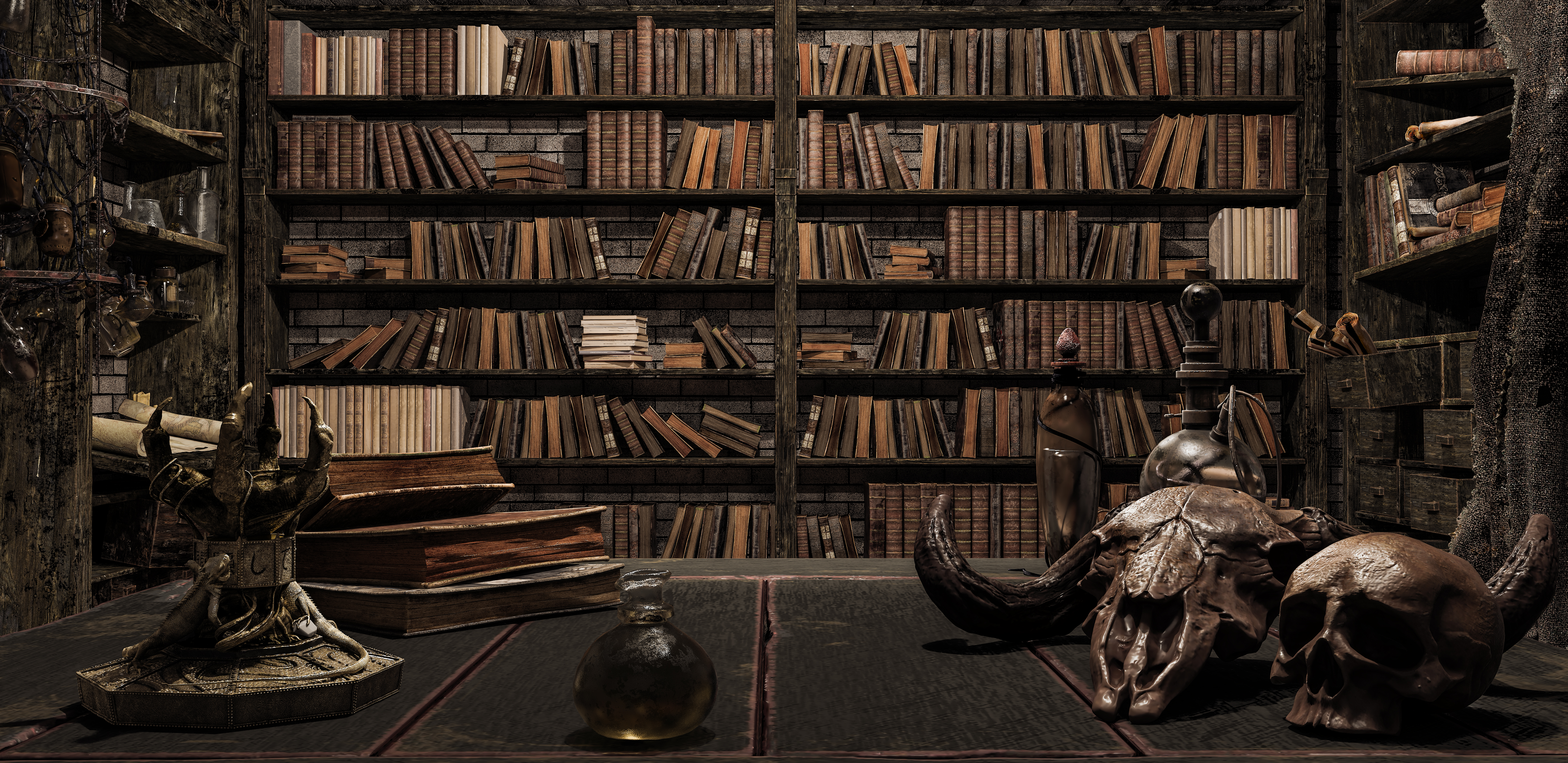 Ancient mystical library